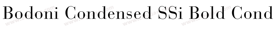 Bodoni Condensed SSi Bold Condensed字体转换
